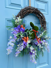 Load image into Gallery viewer, Mossy bunny spring wisteria wreath
