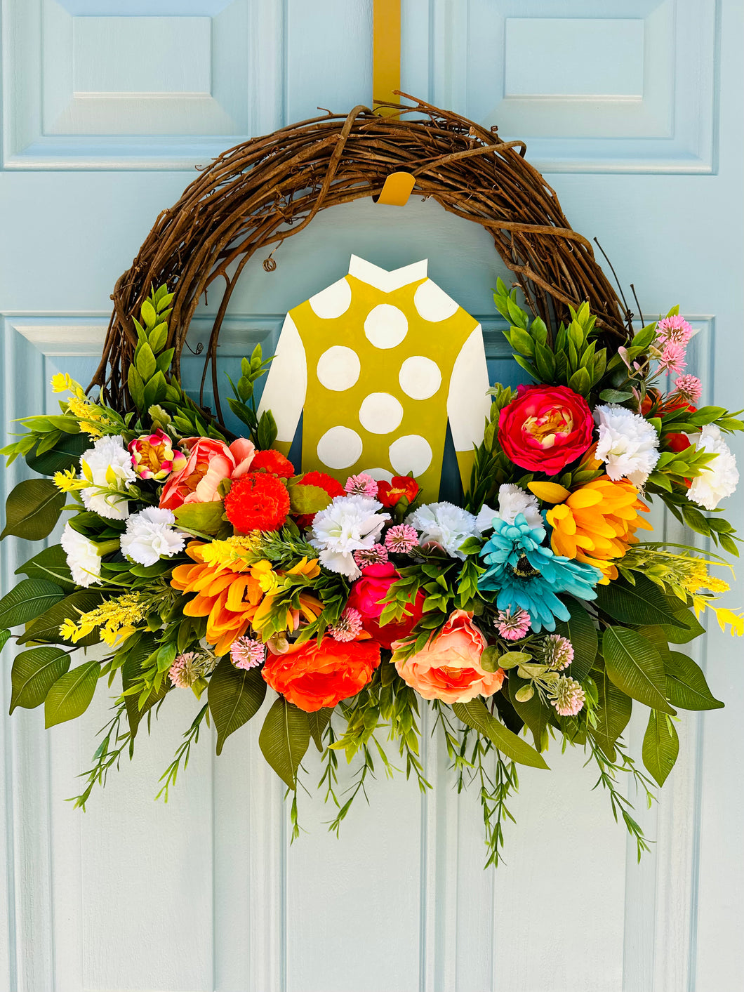 Custom colorful Derby wreath