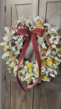 Load and play video in Gallery viewer, Ombré Gradient Eucalyptus Lambs Ear Fall Wreath
