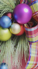 Load and play video in Gallery viewer, Colorful bauble winter swag
