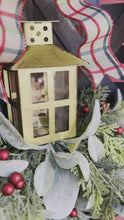 Load and play video in Gallery viewer, Rustic farmhouse tobacco basket lantern wreath
